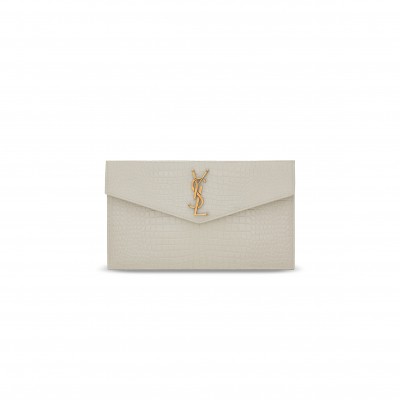 YSL UPTOWN POUCH IN CROCODILE-EMBOSSED 565739 (27*16*2cm)
